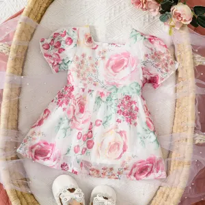 Baby Girls Sweet Big Flower Dress Set #1055831