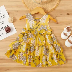 Baby / Toddler Girl Pretty Floral Print Layered Dresses #825237