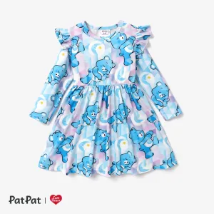 Care Bears Toddler Girl Digital Print Flutter-sleeve Dress #1095633