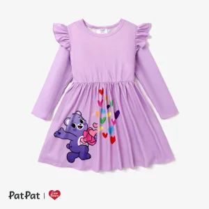 Care Bears Toddler Girl Digital Print Flutter-sleeve Dress #1095639