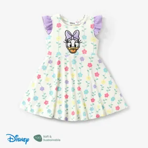 Disney Mickey and Friends 1pc Toddler Girls Naiaâ¢ Ruffled-Sleeve Character Print Floral/Strawberry/Heart-shaped Dress #1332641
