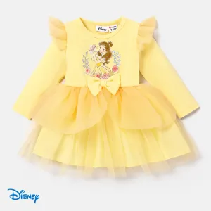 Disney Princess Baby Girl Character Print Long Sleeve Dress #1067645
