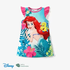 Disney princess Moana/Ariel Toddler/Kids Girl Naiaâ¢ Character Print Floral Ruffled-Sleeve Dress #1326117
