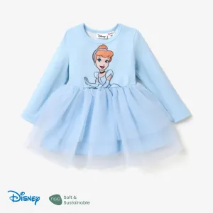 Disney Princess Toddler Girl Character Naiaâ¢ Print Long-sleeve Mesh Overlay Fairy Tulle Dress #1170953