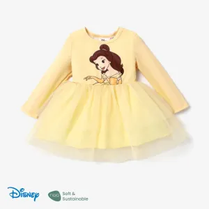 Disney Princess Toddler Girl Character Naiaâ¢ Print Long-sleeve Mesh Overlay Fairy Tulle Dress #1170958