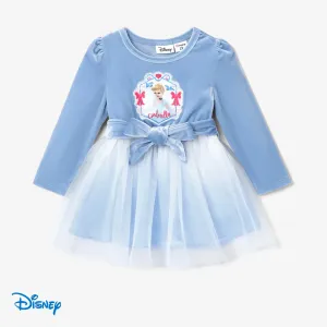 Disney Princess Toddler Girl Character Print Long-sleeve Mesh Overlay Fairy Tulle Dress #1211676