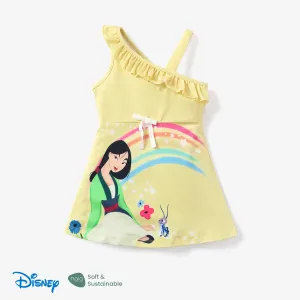 Disney Princess Toddler Girl's Off-shoulder Suspender Ruffled Waist Dress #1321639