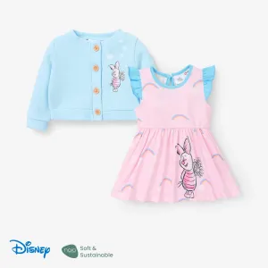 Disney Winnie the Pooh Baby Girl 2pcs Cardigan and Character Naiaâ¢ Print Dress Set