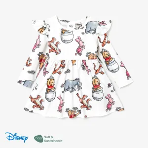 Disney Winnie the Pooh Toddler Girl Naiaâ¢ Character Print Ruffled Long-sleeve Dress #1316801