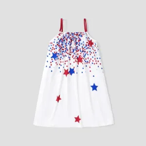 Independence Day Kid Girl Allover Print Slip Dress