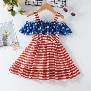 Independence Day Toddler Girl Ruffled Slip Dress #922678
