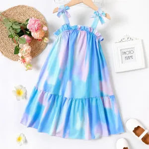 Kid Girl Allover Print Ruffle Slip Dress #1047972