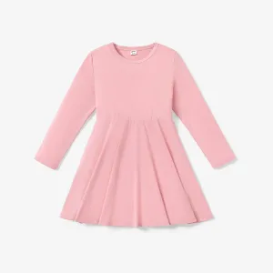 Kid Girl Basic Solid Color Dress #1168305