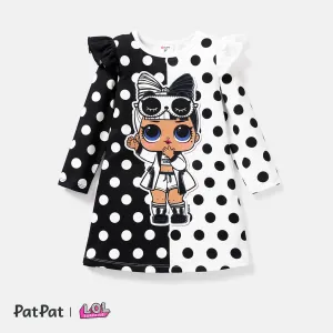 L.O.L. SURPRISE! Toddler Girl Ruffled Polka dots Long-sleeve Dress #718329