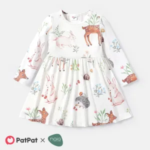 Naia Toddler Girl Animal Print Long-sleeve Dress #226551
