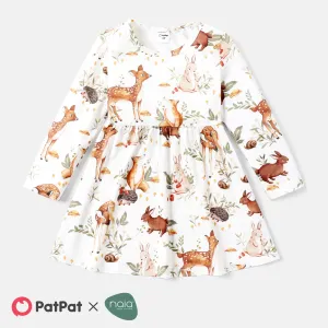 Naia Toddler Girl Animal Print Long-sleeve Dress #233920
