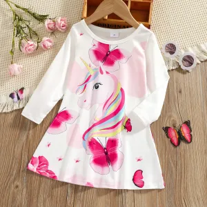 Naia Toddler Girl Unicorn Print Long-sleeve Dress #219236