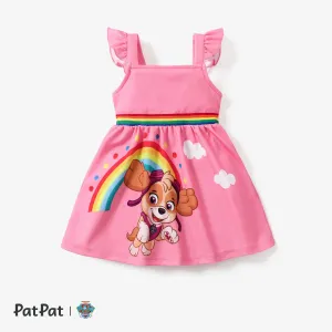 PAW Patrol 1pc Toddler Girls Rainbow Ruffled-Sleeve Dress #1330255
