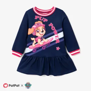 PAW Patrol Toddler Girl Character Print Sporty Style Long-sleeve Dress #1196363