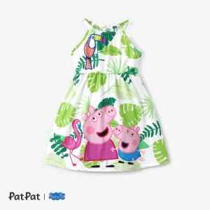 Peppa Pig 1pc Toddler Girl Character Beach or Botanical Print Maxi Dress #1338389