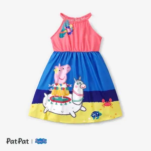 Peppa Pig 1pc Toddler Girl Character Beach or Botanical Print Maxi Dress #1338393