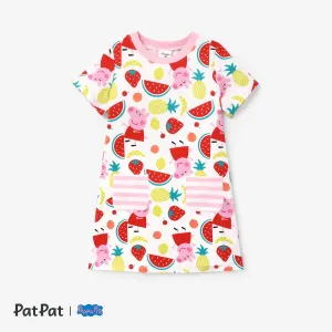 Peppa Pig Toddler Girl Fruit Elements Watermelon Strawberry Dress #1323736