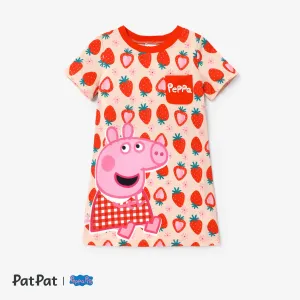 Peppa Pig Toddler Girl Fruit Elements Watermelon Strawberry Dress #1323741