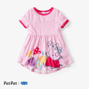 Peppa Pig Toddler Girl Summer Fruit/Grid/Stripe Pattern Dress #1321538