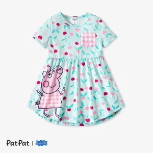 Peppa Pig Toddler Girl Summer Fruit/Grid/Stripe Pattern Dress #1321542