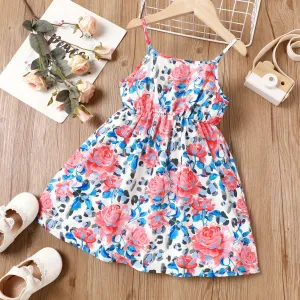 Toddler Girl Allover Floral Print Slip Dress #896314