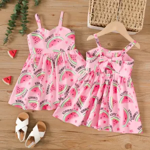 Toddler Girl Allover Watermelon Print Cami Dress #1042781