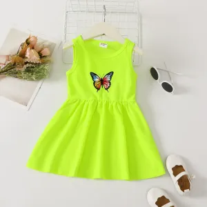 Toddler Girl Butterfly Print Tank Dress #1037210
