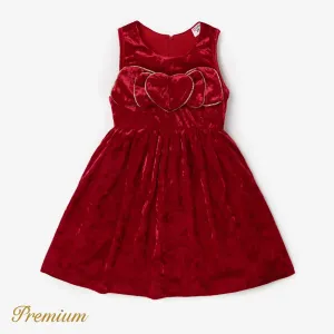 Toddler Girl Elegant Solid Color Dress #1115068