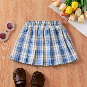 Toddler Girl Pleated Grid/Houndstooth School Skirt Dress #1322332