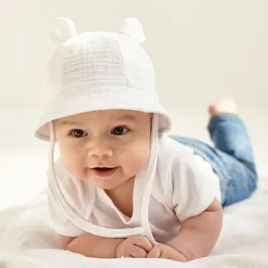 100% Cotton Baby Cute Rabbit Ears Fisherman Hat #1050355
