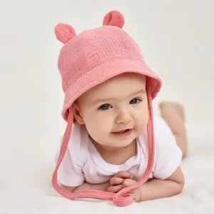 100% Cotton Baby Cute Rabbit Ears Fisherman Hat #1050356