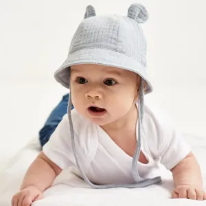 100% Cotton Baby Cute Rabbit Ears Fisherman Hat #1050358