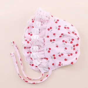Baby Cherry Print Bonnet Hat #818229