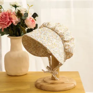 Baby Girl Sun Protection Princess Hat with Floral Pattern