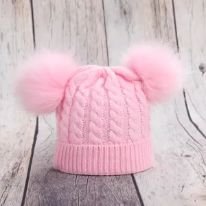 Baby / Toddler Solid Pompon Kintted Beanie Hat #187633