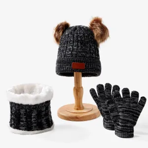 Baby/toddler Three-piece set of essential winter woolen hat, scarf and gloves to keep warm #1170400
