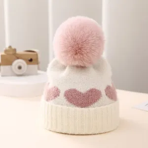 Babyâs loving knitted thickened warm hat #1170393