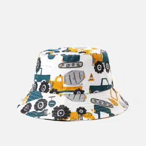 Toddler / Kid Engineering Vehicle Print Bucket Hat (Random Printing Position)