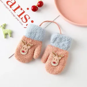 Toddler/kids Childlike Cute cartoon Christmas deer gloves #1171629