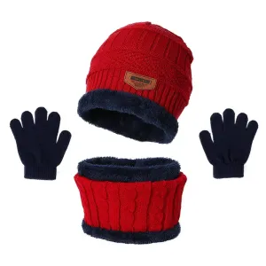 Toddler/kids Essential warm suit in winter, Plush hat  scarf and gloves