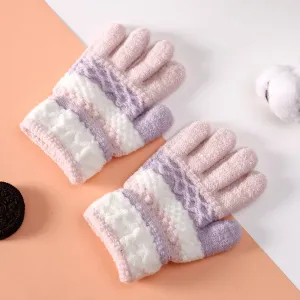Toddler/kids stripe points Winter Warm Knitted Gloves for Unisex #1078603
