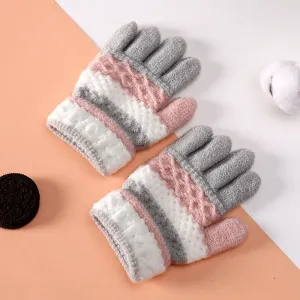 Toddler/kids stripe points Winter Warm Knitted Gloves for Unisex #1078604