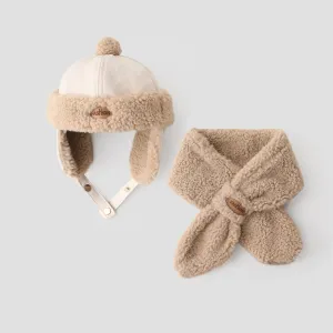 Toddler/Kids Thick plush warm hat and scarf #1211232