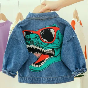 Baby / Toddler Boy Trendy Dinosaur Print Denim Jacket #956211