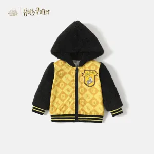 Harry Potter Toddler Boy Fuzzy Hooded Long-sleeve Badge Decor Graphic Zipper Jacket #1083027